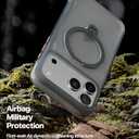 TORRAS Ostand Q3 Air for iPhone 17 Pro Max Case with 360 Magnetic Stand, Fit for MagSafe, Mil-Grade Drop Tested, Camera Control Button, Shockproof Phone Case for iPhone 17 Pro Max 6.9", Shadow Black