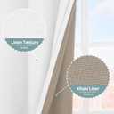 BGment Pure White Blackout Curtains 54 Inch Length for Bedroom 2 Panels Set, Linen Textured Thermal Insulation Soundproof Window Curtain Drapes with Grommet, 52 Inch Wide Each Panel