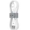 Flexible USB-A to Lightning Cable by PowerKnit (4ft, White)