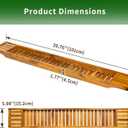 VaeFae Teak Bathtub Tray, Wooden Bath Caddy for Bathtub, Bath Tub Wood Table for Tub, 39.8" x 6" x 1.8"
