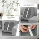 molasofa T-Cushion Sofa Seat Slipcovers Set, Couch Protector for Sectional, Armchair, Loveseat - Stretch Spandex Fabric (3 Cushion Sofa,Light Gray)