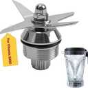 Wet Blender Blade Replacement Parts, Fit for Vitamix Immersion 5200 Series 64 oz and 32 oz Containers, Stainless Steel Accessories Attachments Durable Design for Direct Use