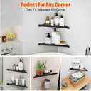 Fikoksol Shower Caddy, 2 Pack Bathroom Corner Shelf, Triangle Shelf Storage for Bathroom Shower, Black Metal Shower Shelf & Rustproof Wall Mounted Adheisve Shower Organizer Accessories and Essentials