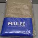 MIULEE 100% Blackout Linen Textured Curtains for Bedroom Solid Thermal Insulated Copper Brown Grommet Room Darkening Curtains & Drapes Luxury Decor for Living Room Nursery 52 x 84 Inch (2 Panels)