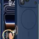 Miracase Magnetic for iPhone 17 Pro Case, Compatible with MagSafe, Integrated Silicone Camera Control Cover, 3.0mm Thicken Shockproof Drop Protection Phone Case for 17 Pro,Dark Blue