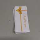 Clabby 50 Pieces Christmas Currency Envelopes Letter Bow Envelopes Mail Card Holder for Graduation Company Birthday Wedding Party(Yellow)