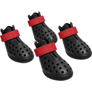 Dog Shoes for Hot Pavement - Comfortable Paw Protection for Medium & Large Dogs, Adjustable Strap & Non-Slip, Easy-Clean, Outdoor Sports Boots, Dog Booties for Summer Rain (Black, XL)