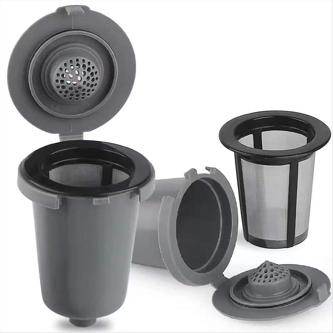 2pcs Grey Reusable Filter Cup, Compatible for Cuisinart Single Serve Coffee Makers