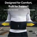 BraceUP Back Support Belt for Men and Women - Breathable Waist Lumbar Lower Back Brace for Sciatica, Herniated Disc, Back Pain Relief, with Dual Adjustable Straps (S/M 28-35 In) (Black, M)