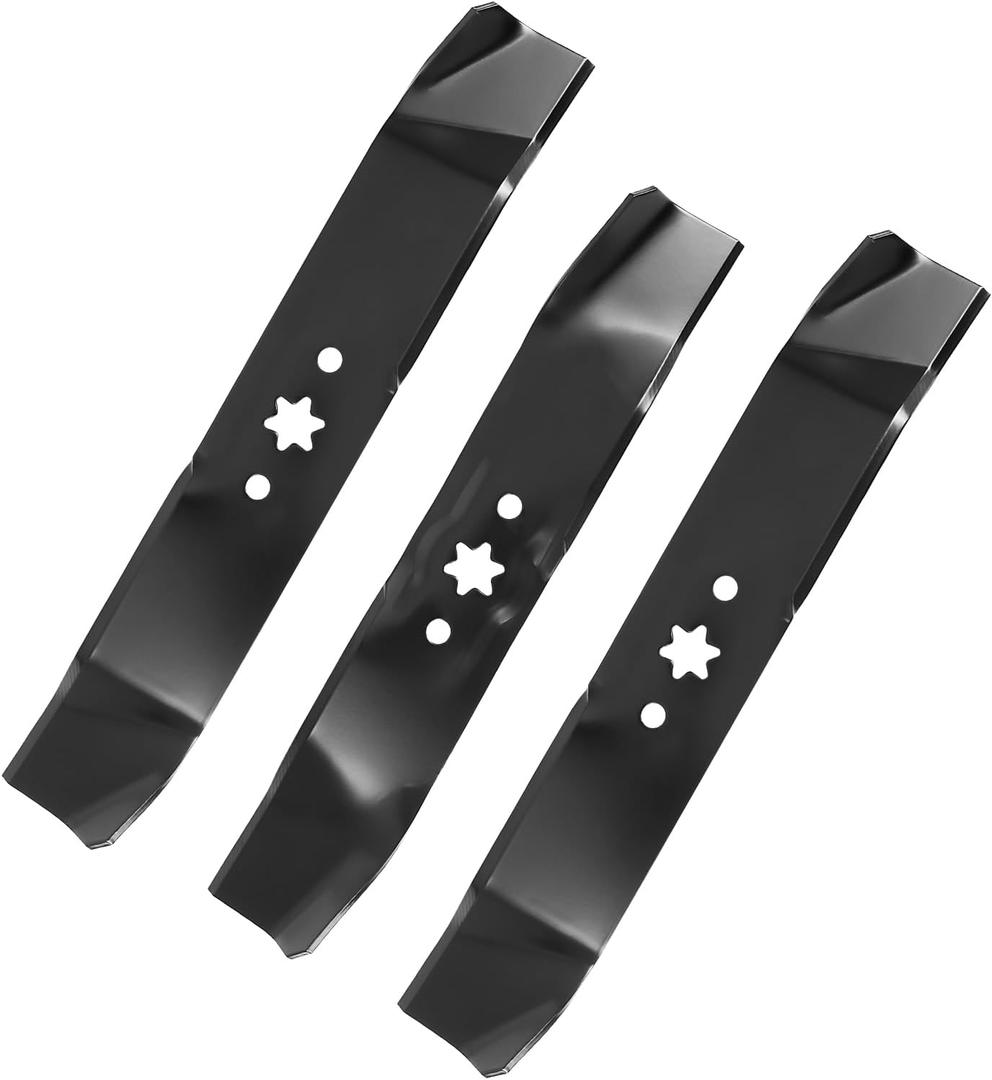 IDEASURE 942-04125 & 942-04124 Lawn Mower Blades Kit for 46" Deck, Compatible with Cub Cad et i1046 LT1045 LT1046 Toro MTD Troy-Bilt, Replaces 742-04124, 742-04125, 742-0612, 942-0612, 3 Pack