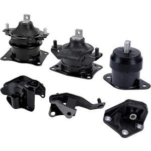 Engine Motor and Transmission Mount Set of 6 - Fits Honda Accord 2003-2007 2.4L Automatic Trans - Replaces A4526HY, A4517, A4509, A4542, A4516, A4510 - Front, Right, Rear, Upper Mounts