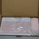 Rechargeable Bluetooth Keyboard and Mouse Combo for iPad, Ultra-Slim Portable Wireless Mouse Keyboard for iPad Pro Air Mini iPhone Samsung Tablet Cell Phone Android, iPadOS/iOS 13 and Above (Pink)