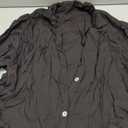 Cicy Bell Womens 3/4 Bell Sleeve Button Down Shirts Casual Ruffle Hem Tops Eyelet Blouse (X-Large, Black)