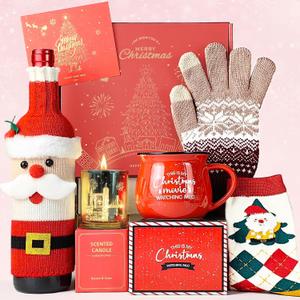 Christmas Gift for Women, Women's Christmas Gift 2026 Winter Mug for Coworker Best Friend Teacher, Merry Xmas Gifts Basket Set Unique Holiday Gift Ideas Burr Basket