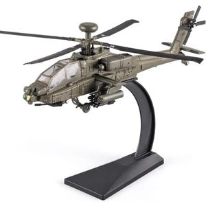 OANMYJJO Helicopters for Boys AH-64 Longbow Apache Helicopter Model Airplanes,Diecast Military Attack HelicopterModel Airplane with Light and SoundSuitable for Military Lovers to Collect and Gift.