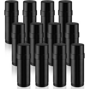 12 Pcs 60ml/2oz Deodorant Containers Plastic Twist Up Filling Bottle Deodorant Holder Stick for Crayon Chapstick Sunscreen Lotion Bar - Black