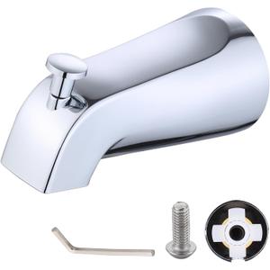 Slip on Tub Spout with Diverter, Compatible with American Standard 8888026.002 Bathtub Spout, Tub Faucet Replacement Fits for 1/2" Copper Water Tube (5/8" Diameter) with Hex Wrench (Chrome)