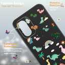 for OnePlus 15R Case 5G Phone Minimalist Slim TPU Flexible Protective Cover Ultra-Thin Silicone Black Cute Cartoon Protective Case (Dinosaur World)