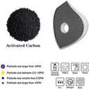 30 Pcs Activated Carbon Face Filters Anti Dust Replacements Parts for Most Sport Bicycle Cycling Mask Filters with 8 Exhaust Breathing Valves Replacement