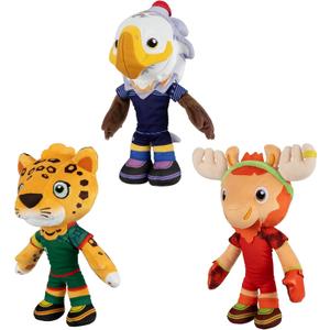 2026 World Cup Mascots Plush Toys Set, 8 Inch Soft Mascot Dolls, Gift for Fans, World Cup Merchandise（3PCS）
