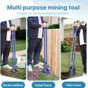 Post Hole Digger, 58 Inch Heavy Duty Manual Posthole Digger with Fiberglass Handle & Carbon Steel Blades for Fence Post, Mailbox, Gardening and Planting