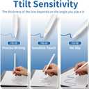 Replacement Tips for Apple Pencil 1st and 2nd Generation, No Wear Out Fine Point Precise Control Stylus Pen for Ipad Pro/Air/Mini, White, 6 Pack