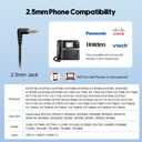 2.5mm Phone Headset for Office Landline Corded Telephone Headset with Noise Cancelling Microphone Wired Call Center Headphones for Panasonic KX-TGEA20 KX-TCA430 KX-TGE433 Cisco 303G 508G Uniden Vtech