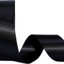 LaRibbons Black Satin Ribbon 1 1/2 Inch 50 Yards Double Faced Red Silk Ribbon for Flower Bouquet Crafts Gift Wrapping Bow Christmas Decoration