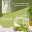 Small Bird cage,Travel Cage for Birds and Small Animals, Parakeet cage,Bird Carrier Travel cage,Bird Travel cage, jaulas para pjaros,Green,(Size:S,M,L) (S)
