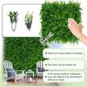 Greenery Faux Grass Wall Backdrop: 80"x120" (67 SQFT) UV-Anti Artificial Green Boxwood Panel for Patio Balcony Privacy & Ivy Fence Covering Privacy, Garden, Backyard Wall Backdrop Decor