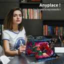 for 6" Kindle Paperwhite 10th Generation 2018 Release 360 Degree Rotating Case, PU Leather Stand Smart Flat Case with Auto Wake/Sleep for Kindle Paperwhite 2018 6 Inch PQ94WIF, Glass Rose