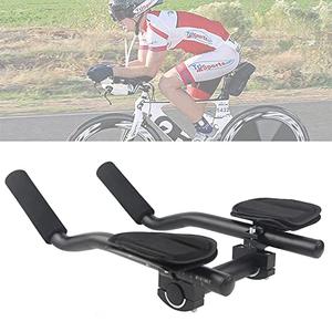 Bike Aero Bar, Aluminum Alloy Aero Bars for Road Mountain Bike, Bicycle Racing TT Handlebar Clip on Armrest Bar, Relaxation HandleTriathlon Handlebars