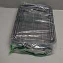 Roasting Pan With Rack 11" x 15" - Non Stick Large Roaster Pan and V-rack with foldable handles - Roasting Pans for Ovens to Elevate Food for Even Heating - Dishwasher Safe Turkey Roast Pot