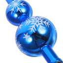 Toyvian Blue Gourd Christmas Tree Topper Xmas Tree Topper Finials Decorative Spherical Treetop for Holiday Home Christmas Ornaments Accessories, 28.00X6.00X1.50CM