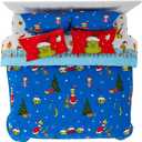 Grinch by Dr. Seuss Holiday & Christmas Bedding Super Soft Comforter and Sheet Set with Sham, 7 Piece King Size 