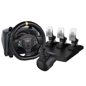 DOYO Racing Wheel with 1080 Rotation, Hall Effect Pedals, 6-Speed Shifter & Dual Vibration for Xbox Series X|S, Xbox One, PS4, PC, Nintendo Switch, Android