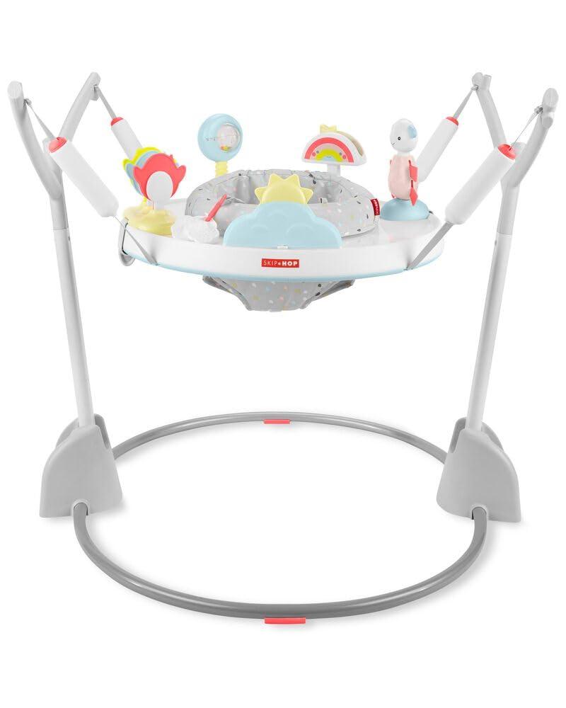 Skip Hop Baby Activity Play Bouncer for Baby Ages 4m+ Silver Lining Cloud, Foldable