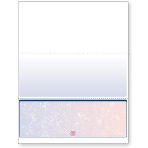 DocuGard Blue/Red Premier Prismatic Bottom High Security Check Paper - Laser/Inkjet Printer Compatible - 13 Security Features - 500 Blank Business Checks (04536)