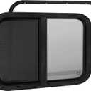 30"W x 20"H RV Window for Trailer Camper,Horizontal Sliding Replacement RV Window for Cargo Trailer with Screen&Trim Ring Fit 15/16" or 1-3/8" Thick Wall,Allow Error 1/16",DOT Approved