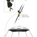 Magma Products Umbrella, Boat, Rail Mounted, 100% UV, Silver, 1-1/8" or 1-1/4" Round Rail, One Size