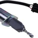 HOLDWELL Shut Off Solenoid 3935649 for 94-98 Dodge RAM Engine 5.9L Cummins 4B 6B 6C 3" Mounting Flange (Flat pins)