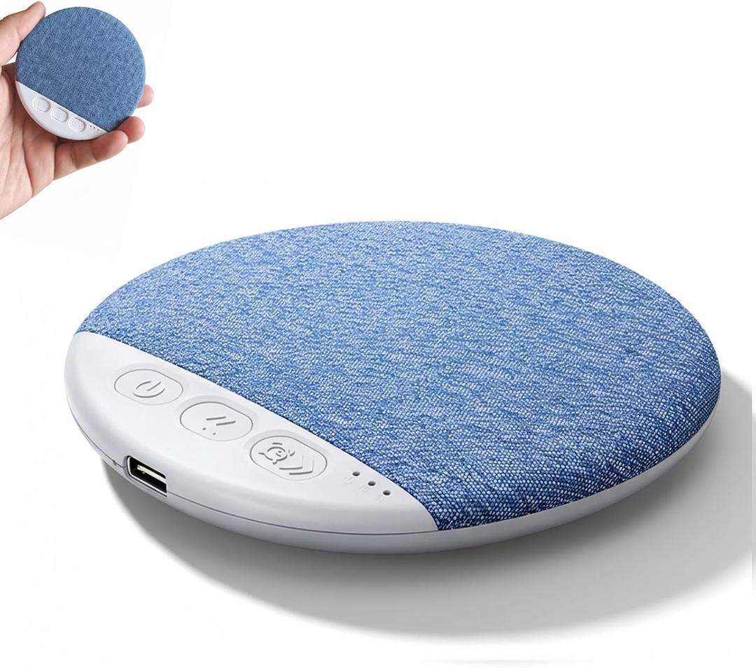 Bluetooth Pillow Speaker for Sleeping, 12mm Ultra Thin Under Pillow Speaker Wireless Sleep Aid with White Noise, Mini Private Sleep Sound Box for Side Sleepers (Blue)