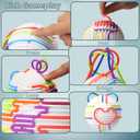 3 x Sensory Activity Board Upgraded- 3D Sensory Activity Ball,Stress Relief Toy,Silicone Fidget Toy for Stress Relief,Anxiety,Autism,ADHD,Kids 3+ & Adults,with Travel Storage Bag & 16 Strings(Matte White)