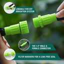 Soaker Hose - Flat Soaker Hose 75 FT for Garden Beds, Garden Soaker Hoses with Heavy Duty, Double Layer Sprinkler Soaker Hoses