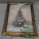 Gold Framed Vintage Christmas Tree Canvas Wall Art Farmhouse Rustic Pine Tree Winter Print Botanical Holiday Decor for Living Room Bedroom Entryway (Vintage Christmas Tree, 16L" x 12W")