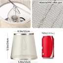 YISUN Crystal Chandelier Mini Lamp Shade 5.5-inch, Bell, Clip On, Champagne Organza (Set of 6, Gold)