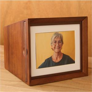 Aspen Studio Photo Urn for Human Cremation Walnut Wooden Urn with Picture Frame Decorative Urn by Aspen Studio