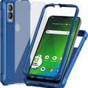 Ailiber for ATT Propel 5G Case, Magic 5G Phone Case with Screen Protector, Dual Layer Structure Protection, Shockproof Corners TPU Bumper, Military Grade Protective Cover - Blue