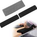 MABOZOO L-Shaped Desk Wrist Elbow Rests, 2PCS Memory Foam Elbow Support Padding with Non-Slip Bottom, Ergonomic Wrist Cushions for Table or Desk Edge