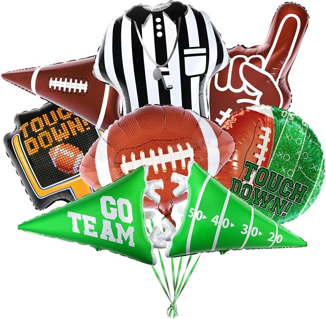 Football Party Decorations Football Shaped Foil Balloons,Touchdown Balloons for Football Game Tailgate Party Decorations